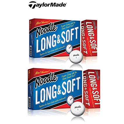 TaylorMade Noodle Long & Soft Golf Ball, 15-Ball Pack