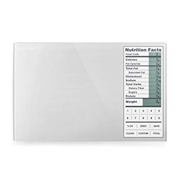 Kitrics Perfect Portions Digital Scale with Nutrition Facts Display in Silver