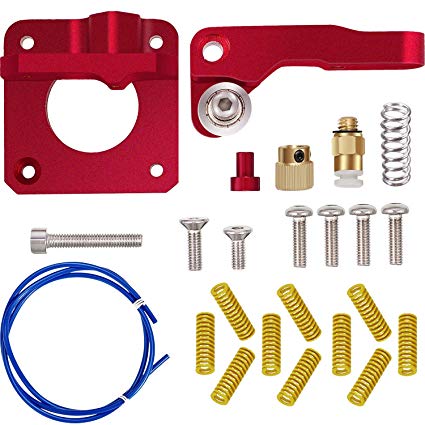 Upgraded Replacement Aluminum MK8 Extruder Drive Feed Kit for Creality 3D Ender 3, CR7, CR8, CR10, CR10S, CR10S4, 10 Pack Compression Heated Bed Spring, 1 Meter PTFE Tubing for Bowden 1.75 mm Filament