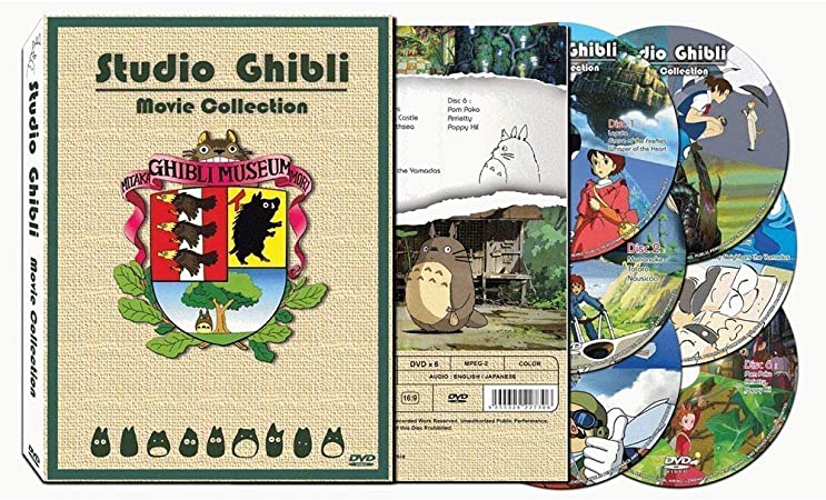 Hayao Miyazaki and Studio Ghibli Deluxe Edition 17 Best Film Collection 6 Disc English Language Tracks