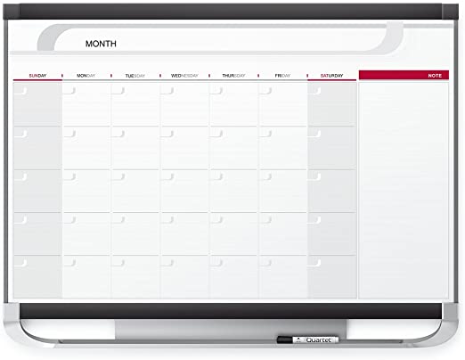 Quartet Dry Erase Calendar Board, Planner, Magnetic Whiteboard, 3' x 2', Yearly, Total Erase Surface, Prestige 2 (CP32P2)