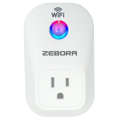 Zebora WiFi Smart Plug Wireless Socket to Remote Control Electrical Power Outlet Light Switch and Household Appliances on Smart PhoneTablet