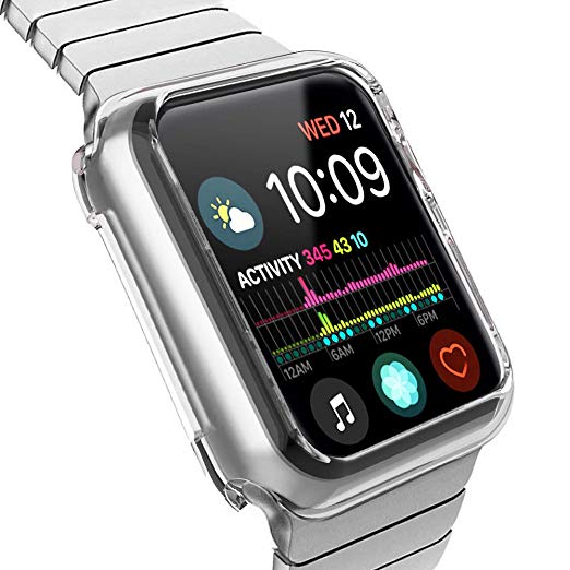 Compatible with Apple Watch Case Series 4, Honejeen Soft TPU Replacement for iWatch Case and Protector Cover Series 4 (44mm Clear)