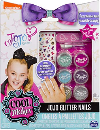 JoJo Siwa Glitter Nails - Glitter Manicure Kit with Custom Decals