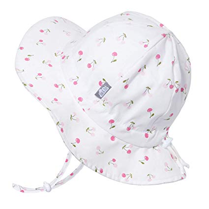 JAN & JUL Kids 50 UPF Cotton Sun-Hat, Adjustable for Growth with Strap, for Baby Toddler Girls