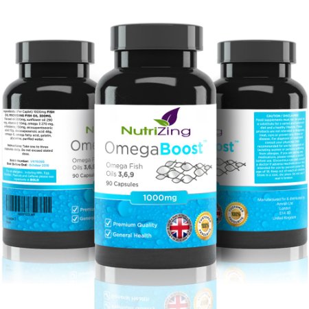9733Best Omega 3 6 9 Triple Strength Fish Oil Complex  1000mg Supplement for Women and Men  100 Pure and Natural Formula  Made in the UK  100 Money Back Guarantee  90 capsules most competitors only offer 60  High Strength Softgels  Boost Immune System  Flaxseed Oil  Reduce Joint Pain  Regulate Cholesterol  Fish Oil EPA and DHA To Promote Heart Joints and Skin Health9733 Omega 3 capsules