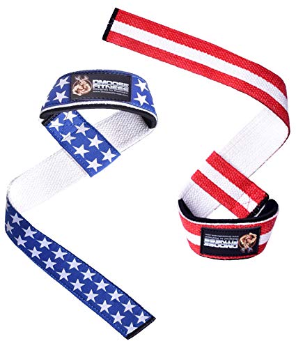 DMoose Fitness Lifting Straps (Pair) – Premium Quality, Adjustment loop, Neoprene Padding, Reinforced Stitching, Non-Slip Support - Secure your Grip by Maximizing Weightlifting, Powerlifting, Strength