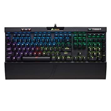 Corsair K70 RGB MK.2 Cherry MX Red-RGB LED Backlit Wired Mechanical Gaming Keyboard (Black)