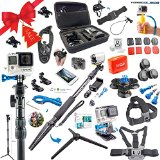 Nomadic Gear Accessory kit with universal support for GoPro iPhone Android and Sony Action Cam Includes Selfie Stick Tripod Suction Cup Metallic Bike Mount and 40 Other Accessories to aid you in your Adventures and travels Includes Epic Photo Shooting 101 EBOOK