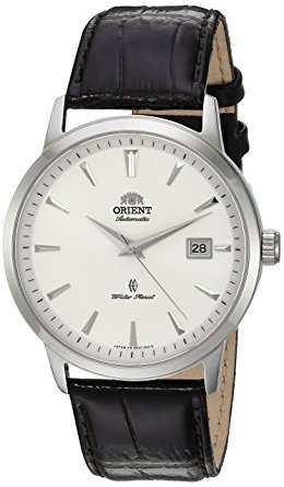 Orient Men's 'Symphony Gen. II' Japanese Automatic Stainless Steel and Leather Dress Watch, Color:Brown (Model: SER2700HW0)