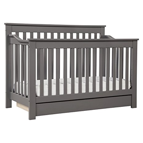 DaVinci Piedmont 4-in-1 Convertible Crib with Toddler Rail, Slate