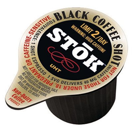 SToK Caffeinated Black Coffee Shots 264-Count Single-Serve Packages