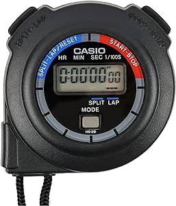 HS-3C-8AJH About Three Years a Total of 10 Hours Battery Life Casio Stopwatch Measuring Seconds HS-3C-8AJH Black 1/100 (Japan Import)