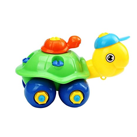 FEITONG® Christmas Gift Disassembly Turtle Car Design Educational Toys for Children (Orange)