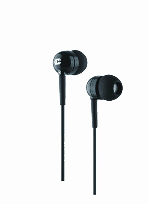 SoundOriginal Seasky In-Ear Earbuds Headphones Dynamic Crystal Clear Sound, Ergonomic Comfort-Fit(Black No Mic)