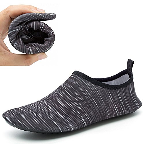 Demetory Unisex Quick-dry Water Shoes Lightweight Aqua Socks for Swim, Walking, Yoga, Beach, Water Park