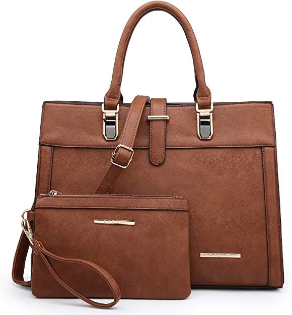 Women's Structured Handbag Fashion Top Handle Shoulder Bag Tote Satchel Purse W/Matching Wallet