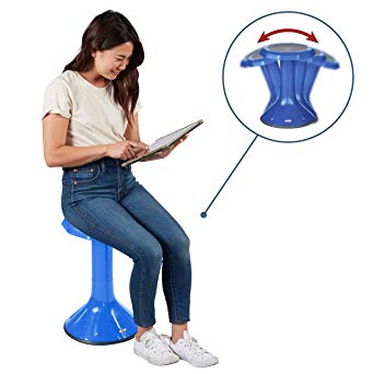 ECR4Kids ACE Active Core Engagement Wobble Stool for Kids, Flexible Classroom and Home Seating, 20”, Blue