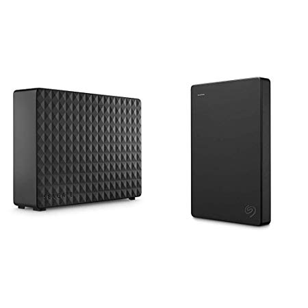 Seagate Expansion Desktop 8TB External Hard Drive HDD – USB 3.0 for PC Laptop (STEB8000100) Bundle with Seagate Portable 5TB External Hard Drive HDD – USB 3.0 for PC Laptop and Mac (STGX5000400)