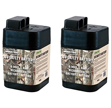 2 MOULTRIE 6 Volt Rechargeable Safety Batteries for Automatic Deer Feeders |SRB6