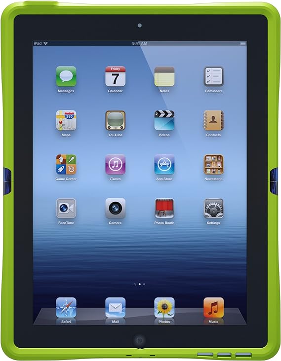 OtterBox Reflex Series Case with Stand for the iPad 4, iPad 2 and 3 - Radiated - Green/Navy