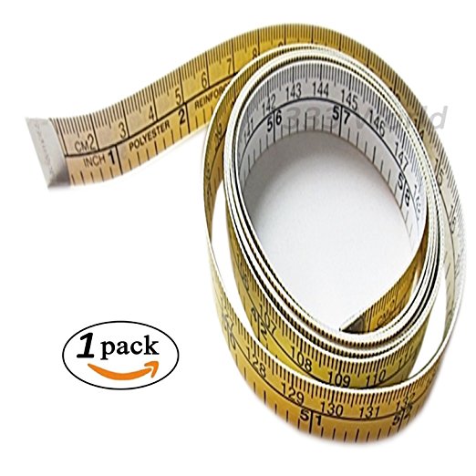 333 World 60 Inch Soft Tape Measure for Sewing Tailor Cloth Ruler Dressmaker, Double-scale Soft Body Weight Loss Medical Body Measurement Flexible Ruler Tape Measure. MADE IN GERMAN. (Yellow 1 pcs.)