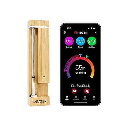 [New] MEATER 2 Plus: Direct Heat Grilling at 1000°F, Smart Meat Thermometer, Extra Long Bluetooth Range, 100% Waterproof, Precision Cooking, Multi Sensors, Certified Calibration, for BBQ/Grill/Kitchen