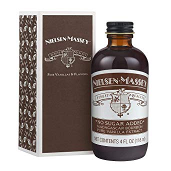 Nielsen-Massey No Sugar Added Madagascar Bourbon Pure Vanilla Extract, with Gift Box, 4 ounces