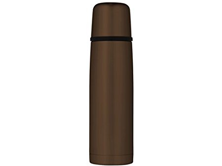 Thermos 16-Ounce Compact Stainless Steel Bottle, Espresso