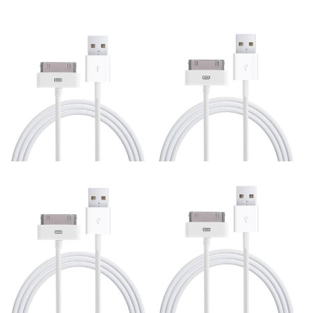 iPhone 4S Cable, OoRange 6.5 Foot USB Cable Sync Charging Cable For iPhone 4/4S, iPhone 3G/3GS, iPad 1/2/3 iPod (Pack of 4)