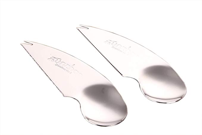 SMYLLS Stainless Steel Fruit Spoon Knife Cutter Dug for Kiwi,Watermelon,Pawpaw-Multi Use(Set of 2)