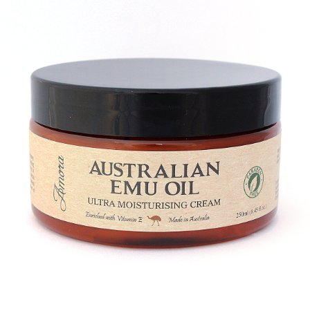 Paraben-free Australian Emu Oil Ultra Moisturizing Cream (8.45 oz | 250 ml) Pharmaceutical Grade, Super Strength, Made in Australia