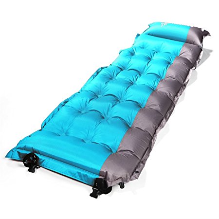 HILLMAN Outdoor Camping Mat Pad Splicing Widen Thicken Self Inflating Mattress Sleeping Mat