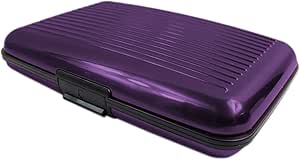 Vinsani® Aluminum Credit Card Holder Wallet Pocket Aluminium Case Box Credit Card Protection Waterproof Case - Purple