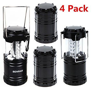 BenRan LED Lantern Flashlights - Camping Lantern - Collapses - Suitable for: Hiking, Camping, Emergencies - Lightweight - Water Resistant