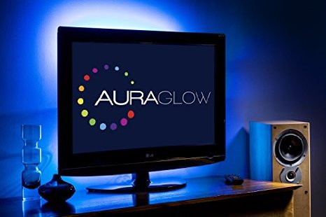 Auraglow Colour Changing 50cm 5v LED Strip USB TV Back Light Lighting Kit