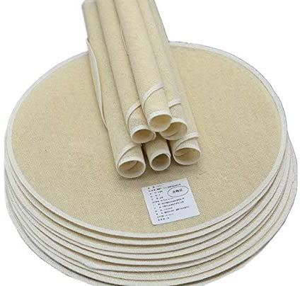 King's deal 20Pcs(10Pcsx12.6" 10Pcsx17.3") Reusable Natural Pure Cotton Bamboo Steamer Cloth Best Quality Fabric Round Steamers Rack Gauze Pad (20white-32/44CM)