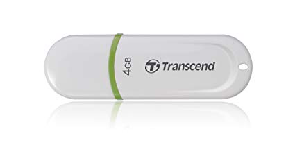 Transcend JetFlash 330 4 GB Flash Drive - White TS4GJF330