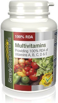 Multivitamins ABCD & E 100% RDA | 120 Tablets | For General Health And Well Being | Manufactured in the UK