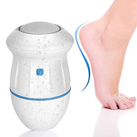 fotwen Callus Remover for Feet, Electric Foot Scrubber Can Be Powered by USB Cable or Battery, Pedicure Tool with two sand heads, For dead skin, calluses, dry and cracked skin
