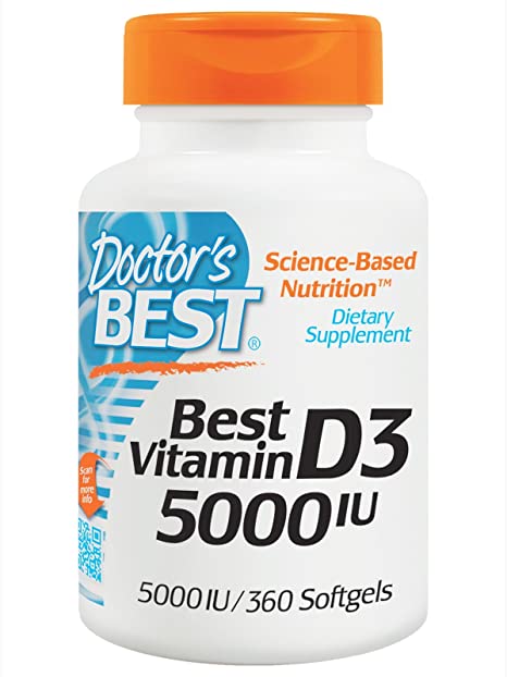 Doctor's Best, Best Vitamin D3, 5000 IU, 360 Softgels