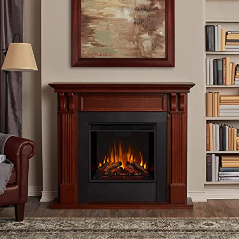 Real Flame 7100E-M 7100E Ashley Electric Fireplace, Medium, Mahogany