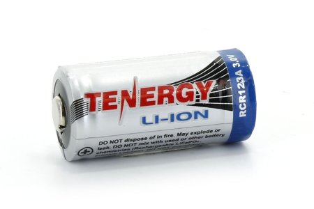 1 Pcs Tenergy RCR123A 3.0V 600mAh Li-Ion Rechargeable Battery