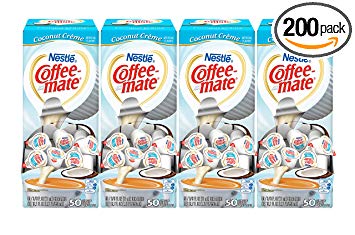 NESTLE COFFEE-MATE Coffee Creamer, Coconut Creme, liquid creamer singles, Pack of 200