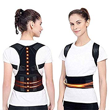 Adjustable Back Posture Corrector Magnetic Therapy Posture Corrector Brace Shoulder Back Brace Support Belt NO Slouching-Fully Adjustable Back Brace (L (37" - 45" Waist)) (M (33" - 41" Waist))