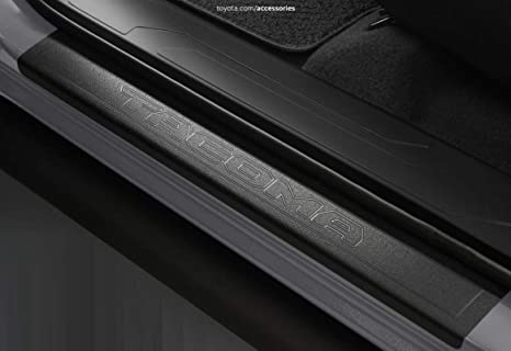 Genuine Toyota Tacoma Door Sill Protectors PT747-35200-02. Black 4 Piece Set. 2016-2022 Tacoma Access Cab.