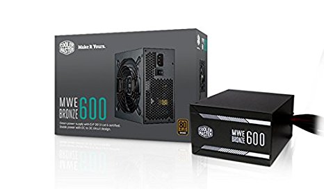 Cooler Master MWE 600 Watt 80 Plus Bronze certified power supply