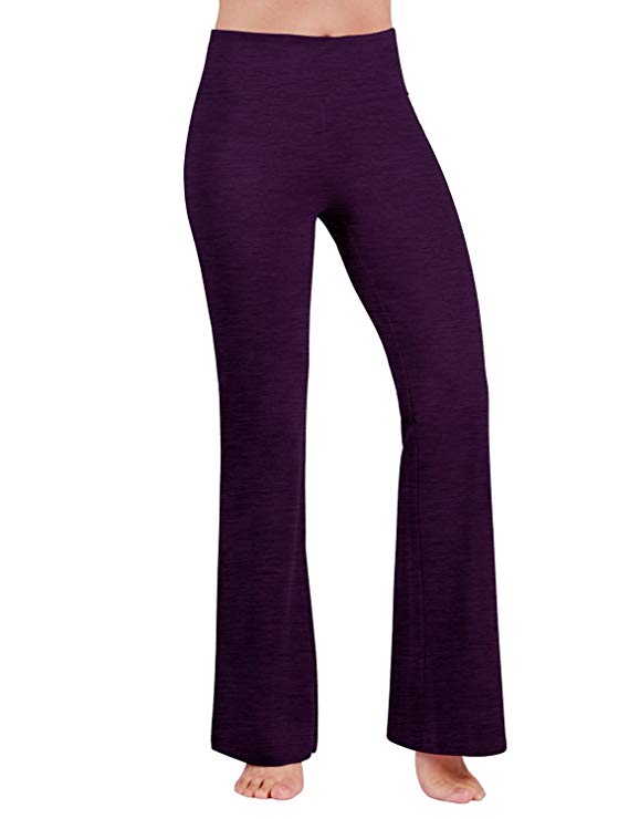 ODODOS Power Flex Boot-Cut Yoga Pants Tummy Control Workout Non See-Through Bootleg Yoga Pants