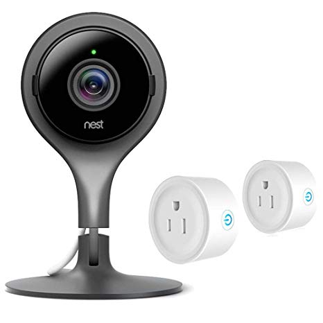Nest Cam Indoor Security Camera with 2-Pack WiFi Smart Plug