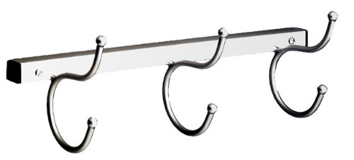 Buddy Products 3-Hook Coat Rack 65 x 525 x 185 Inches Silver 93827-3